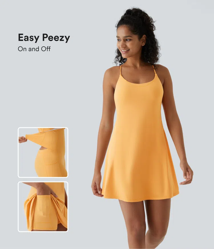 Bareiss 2-in-1 Side Pocket Mini Slip Yoga Active Onepiece