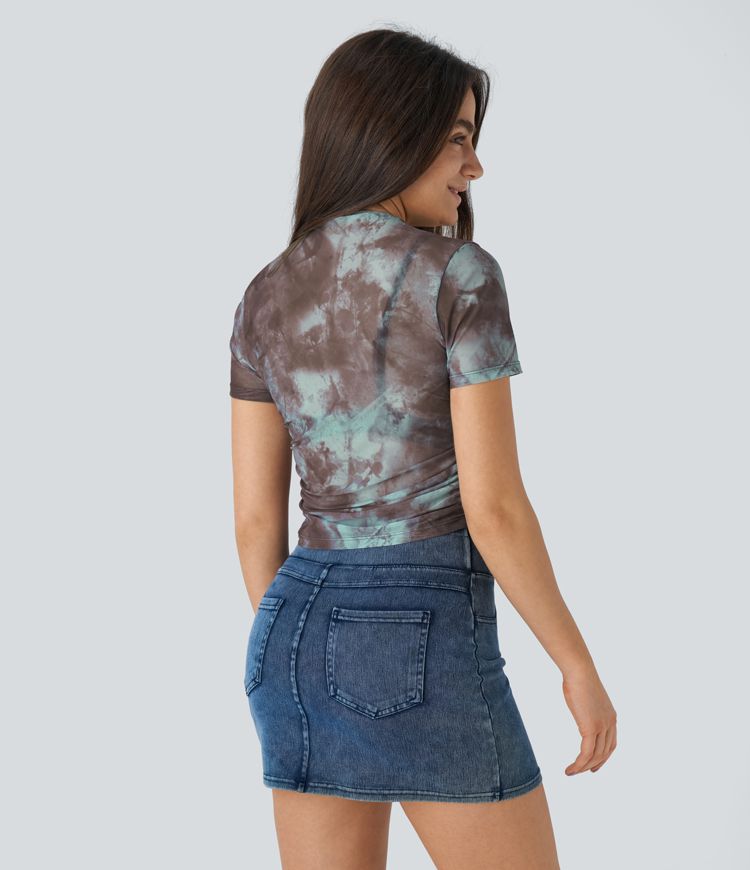 tie dye sheer top