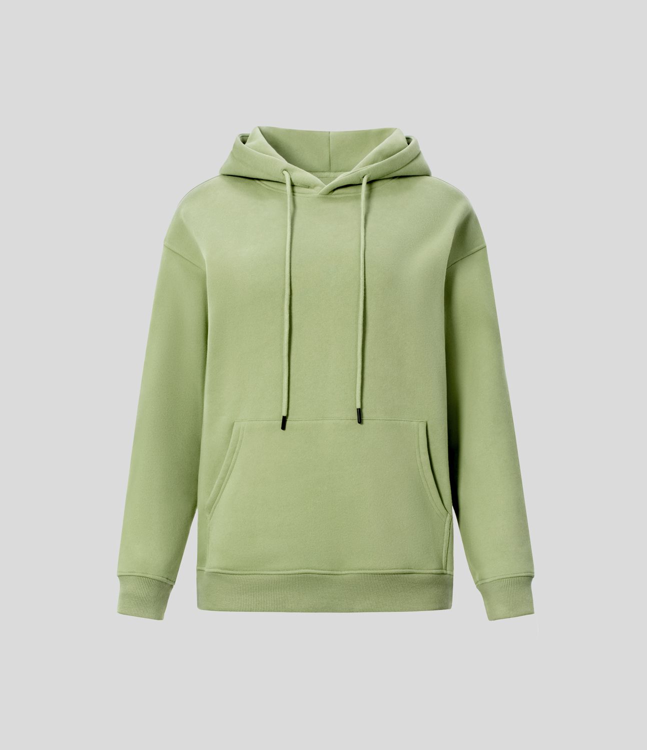 Hooded Drawstring Dropped Shoulder Kangaroo Pocket Fleece Hoodie Sweatshirt