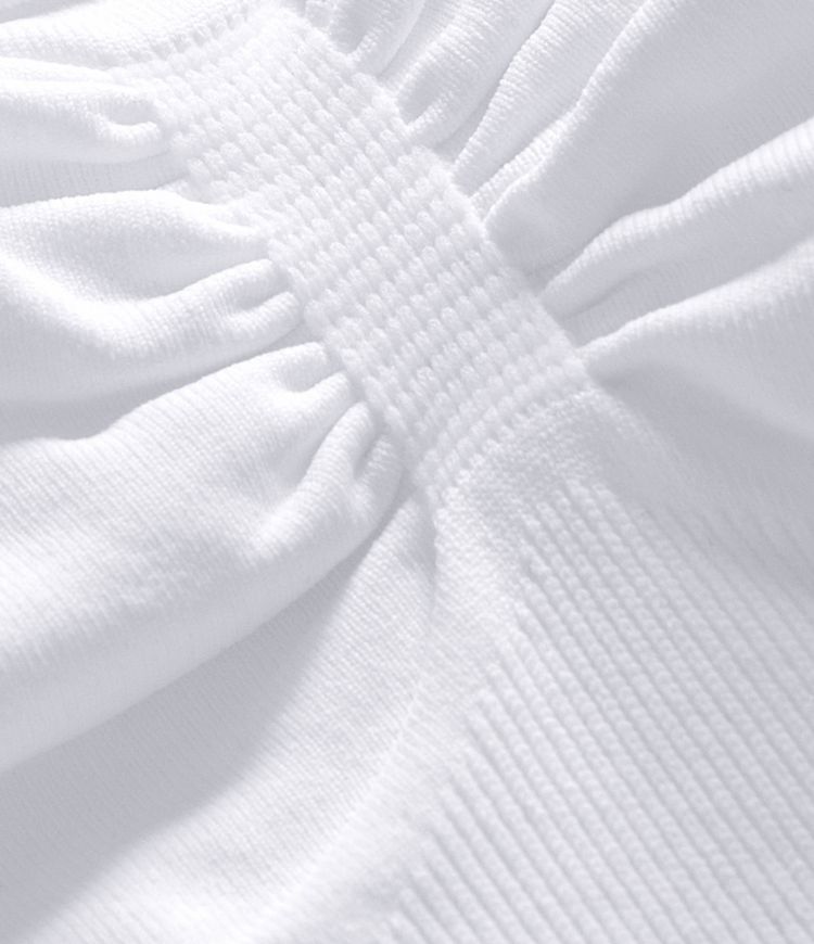 Rückenfreier, geraffter Sport-BH mit geringem Support, überkreuzten Doppelträgern und nahtlosem Flow - A-C Cups