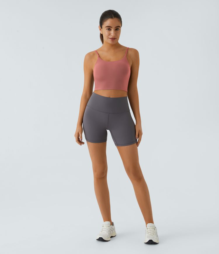 Basic Padded Workout Cropped Tank Top A-C Cups