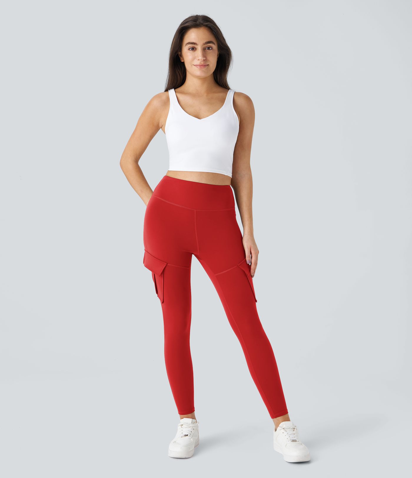 DayStretch High Waisted Cargo Pocket Skinny Yoga Leggings