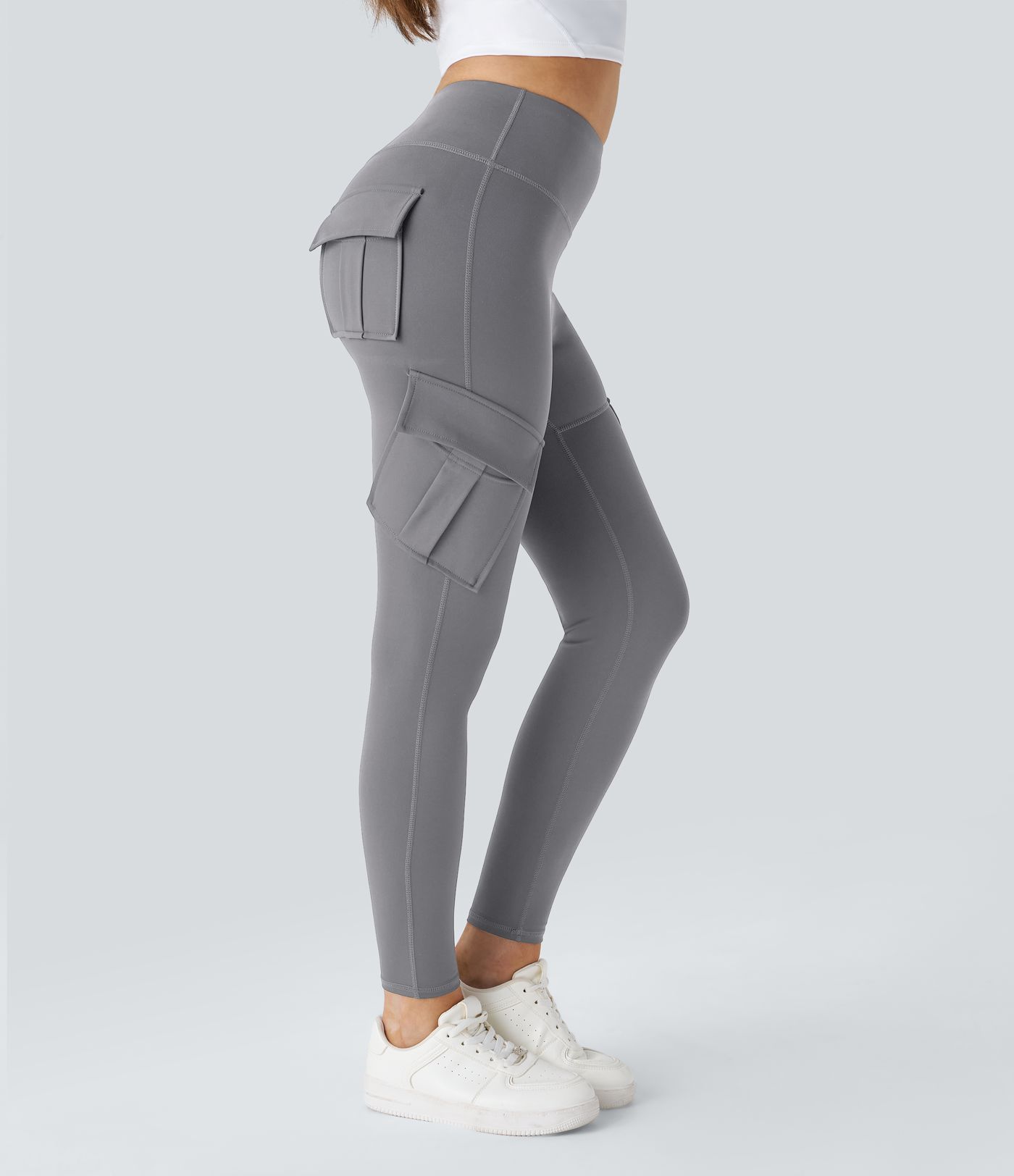 DayStretch High Waisted Cargo Pocket Skinny Yoga Leggings
