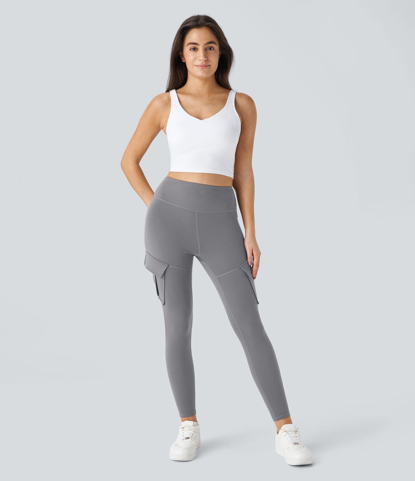 DayStretch High Waisted Cargo Pocket Skinny Yoga Leggings