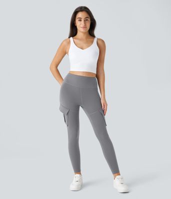 DayStretch High Waisted Cargo Pocket Skinny Yoga Leggings