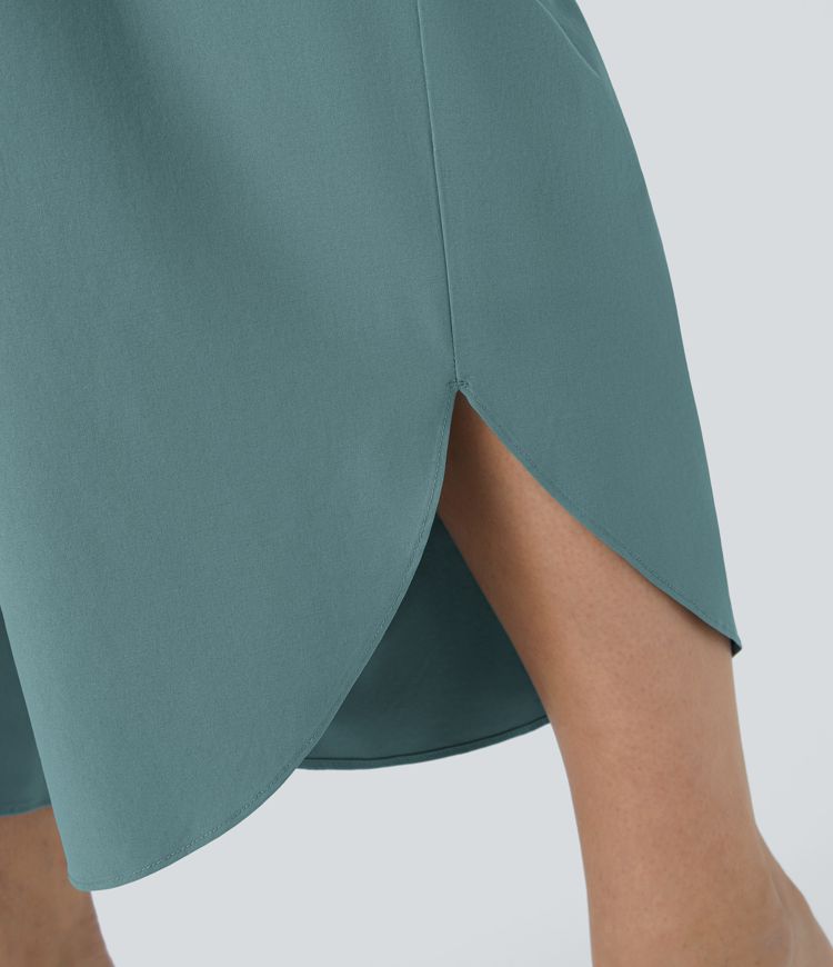 Breezeful™ High Waisted Crossover Pocket Quick Dry Plus Size Pants