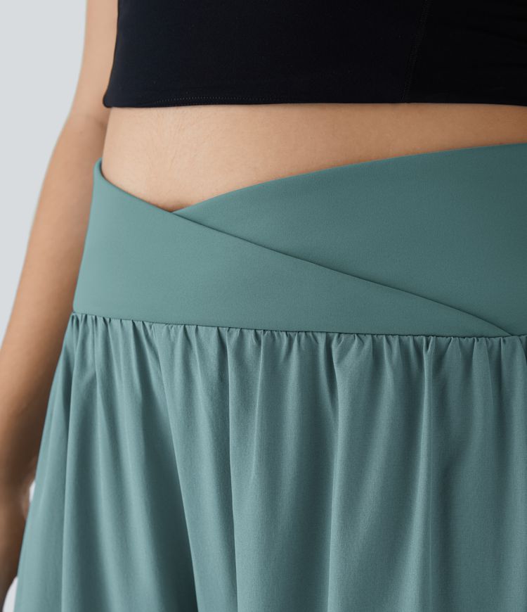 Breezeful™ High Waisted Crossover Pocket Quick Dry Plus Size Pants