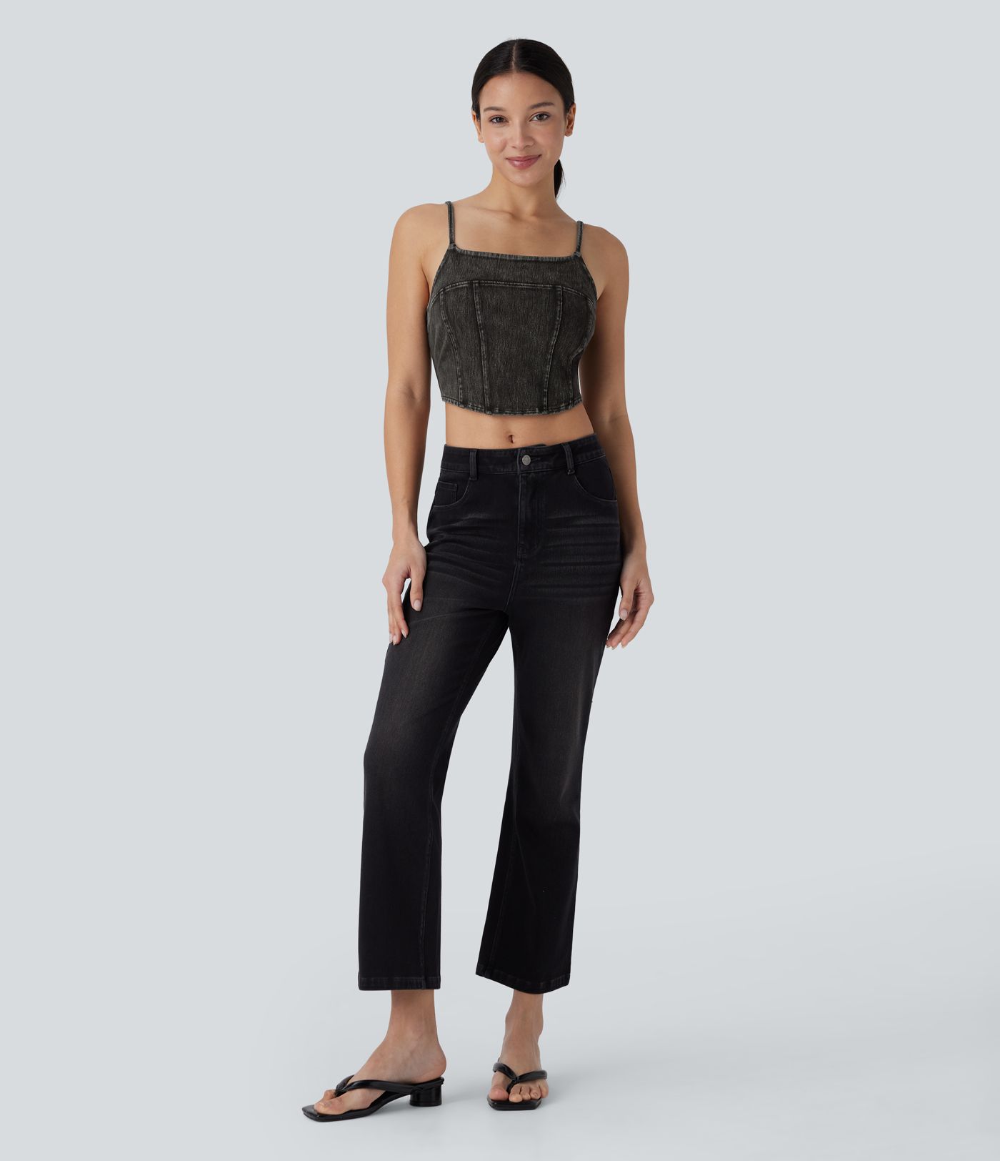 Halara Flex™ Denim Cropped Casual Tank Top
