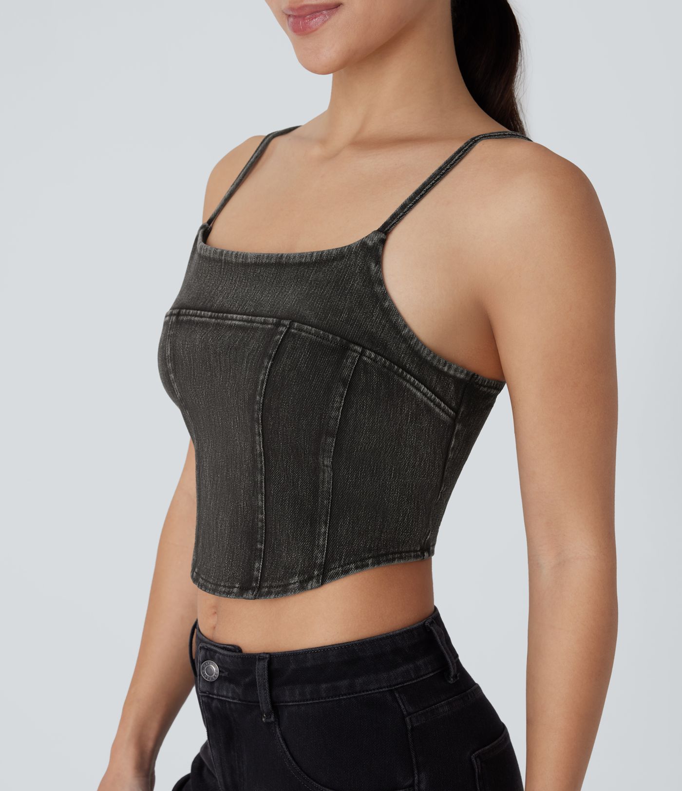 Halara Flex™ Denim Cropped Casual Tank Top