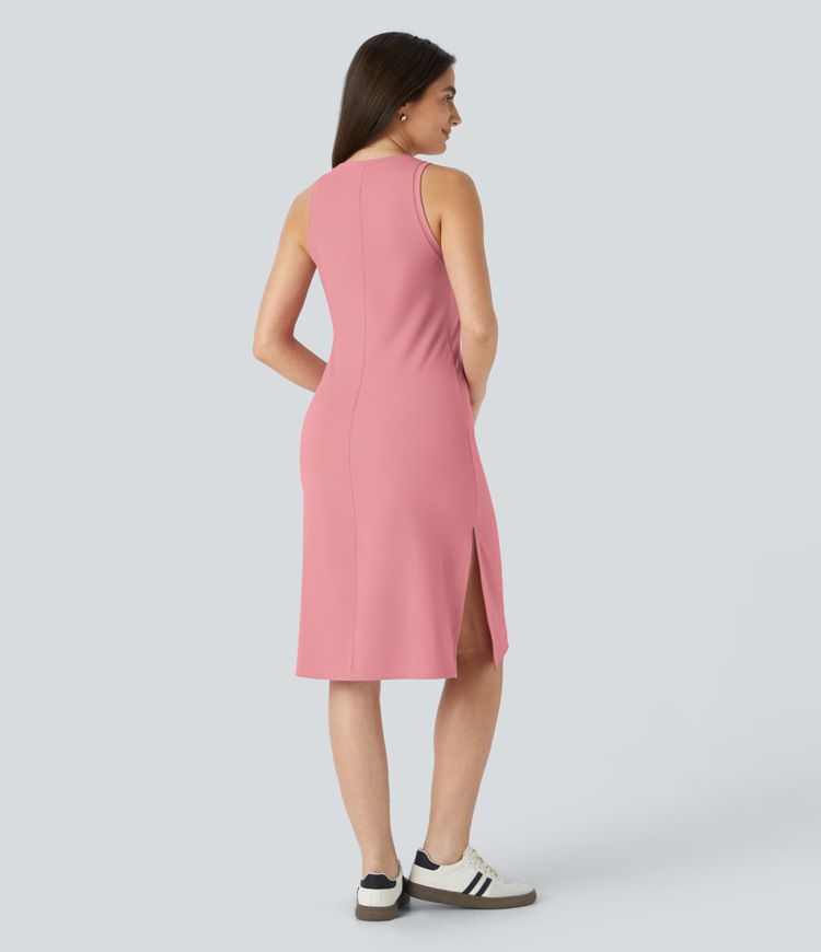 Softlyzero™ Airy Sleeveless Split Cool Touch Midi Casual Dress-UPF50+