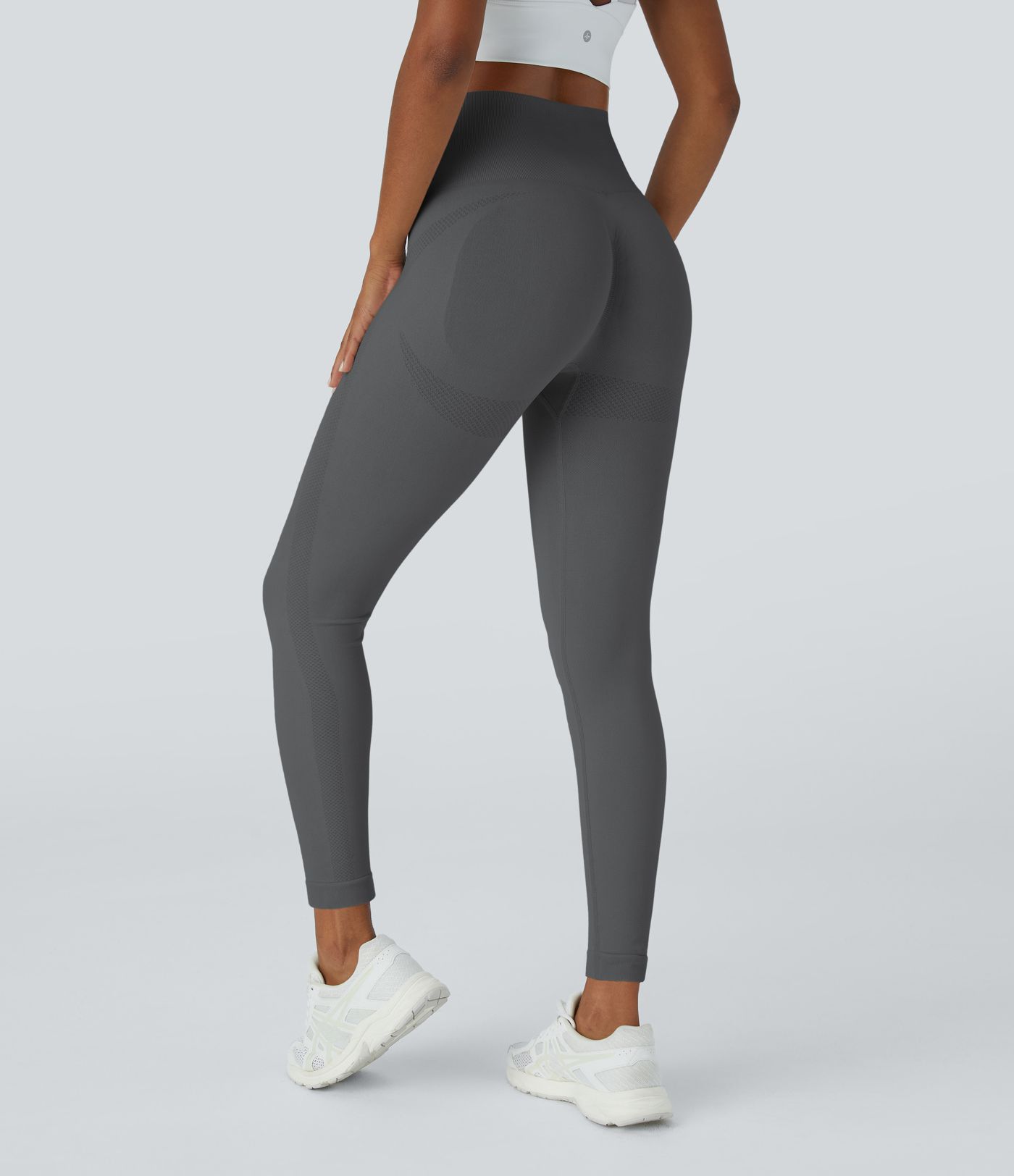 Legging de yoga 7/8 sans couture Seamless taille haute, froncé