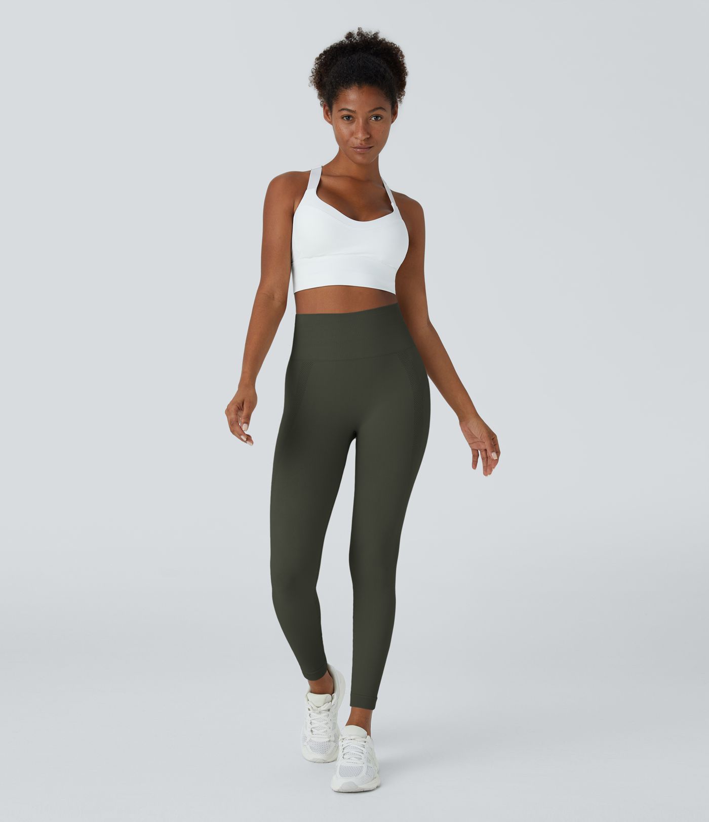 OneForm Seamless Flow High Waisted Ruched 7/8 Yoga Leggings