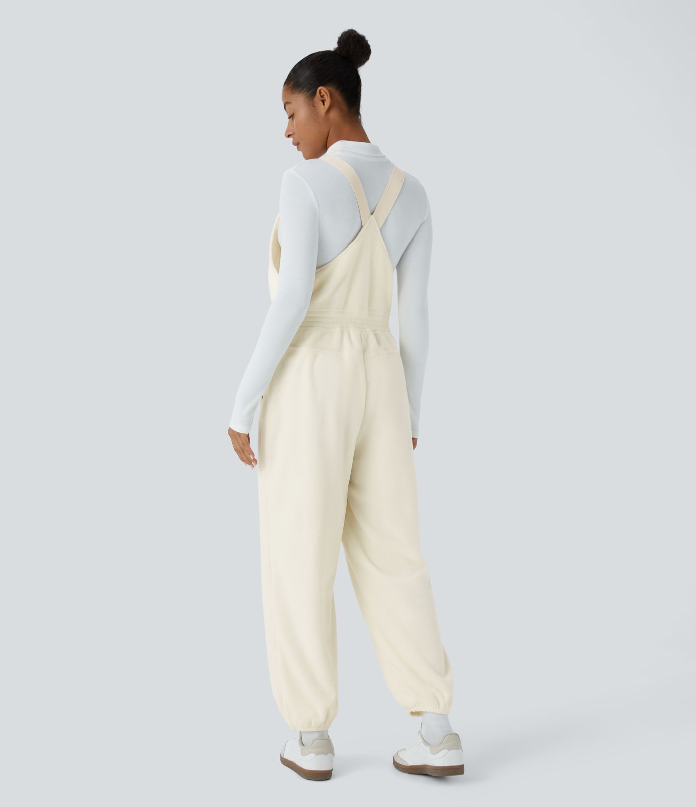 Pockets Fleece Casual Jogger Overalls