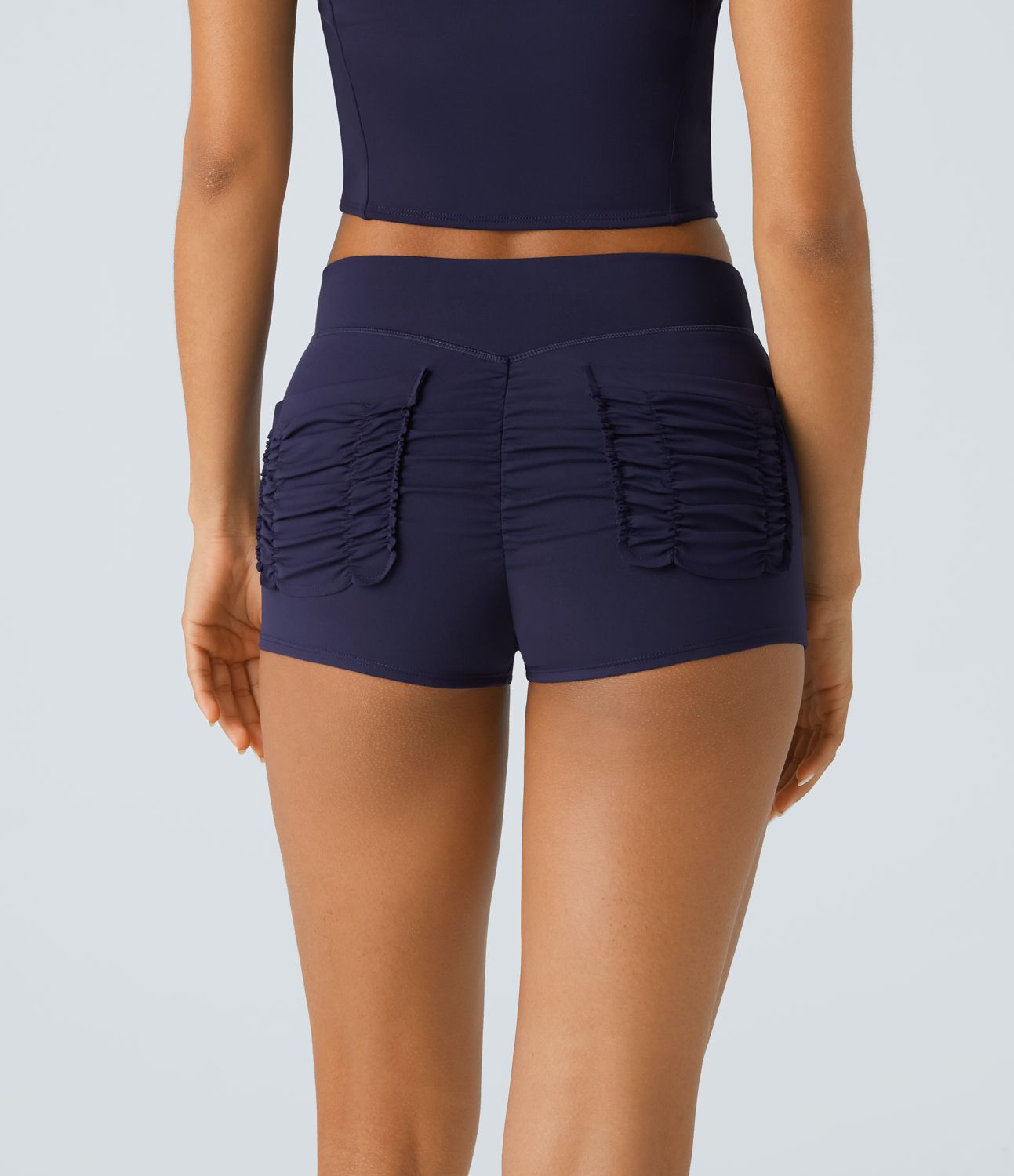 SpeedWave™ Short d'Entraînement Taille Moyenne avec Poche Arrière Froncé et Séchage Rapide