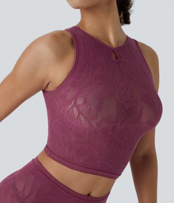 Débardeur Court décontractée à Découpe Fluide