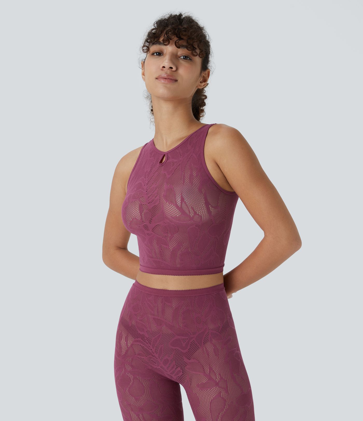 Débardeur Court décontractée à Découpe Fluide