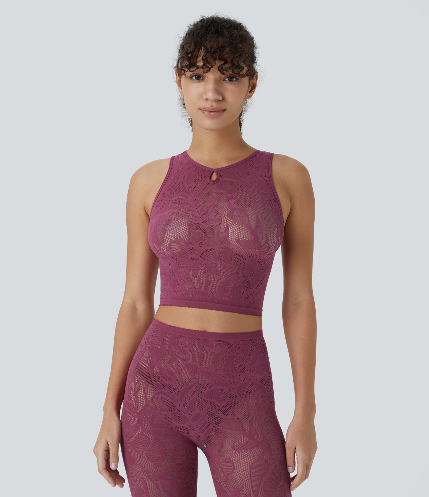 Débardeur Court décontractée à Découpe Fluide