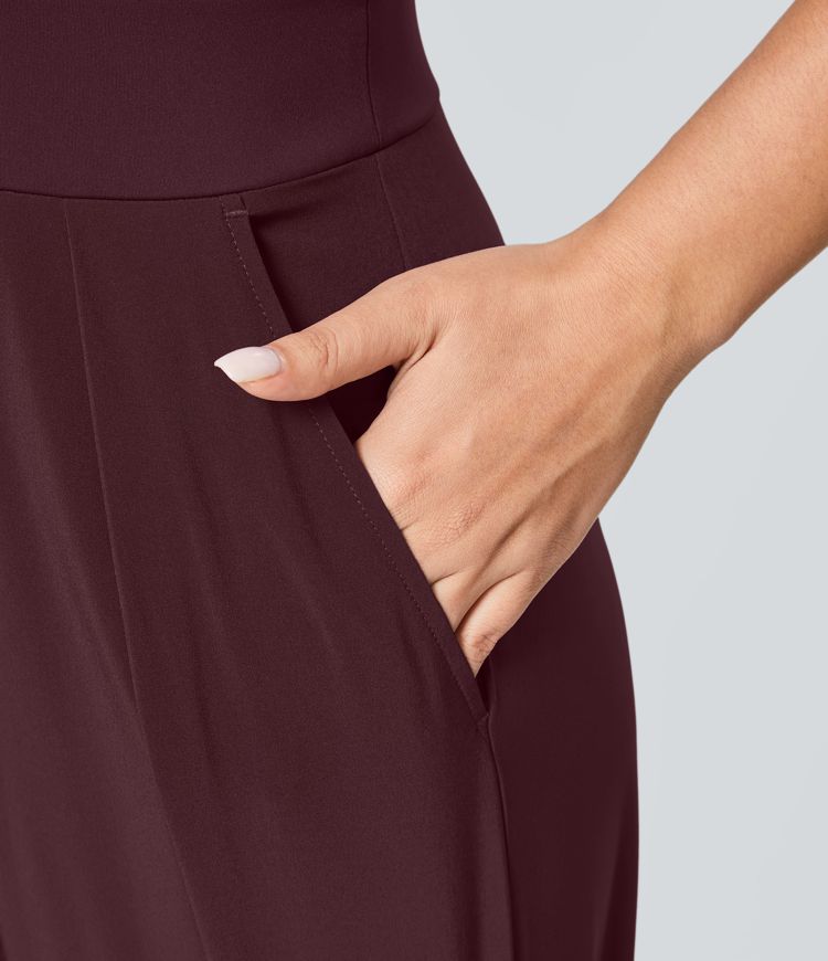 Breezeful™ Pocket Wide Leg Quick Dry Slip Jumpsuit