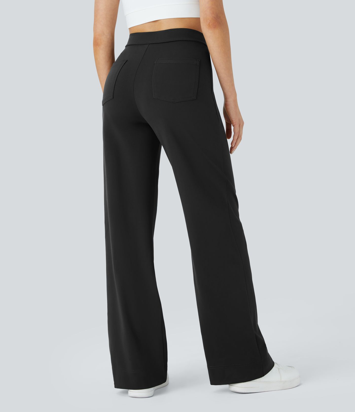 Pantalon coupe droite taille haute DayStretch avec poches