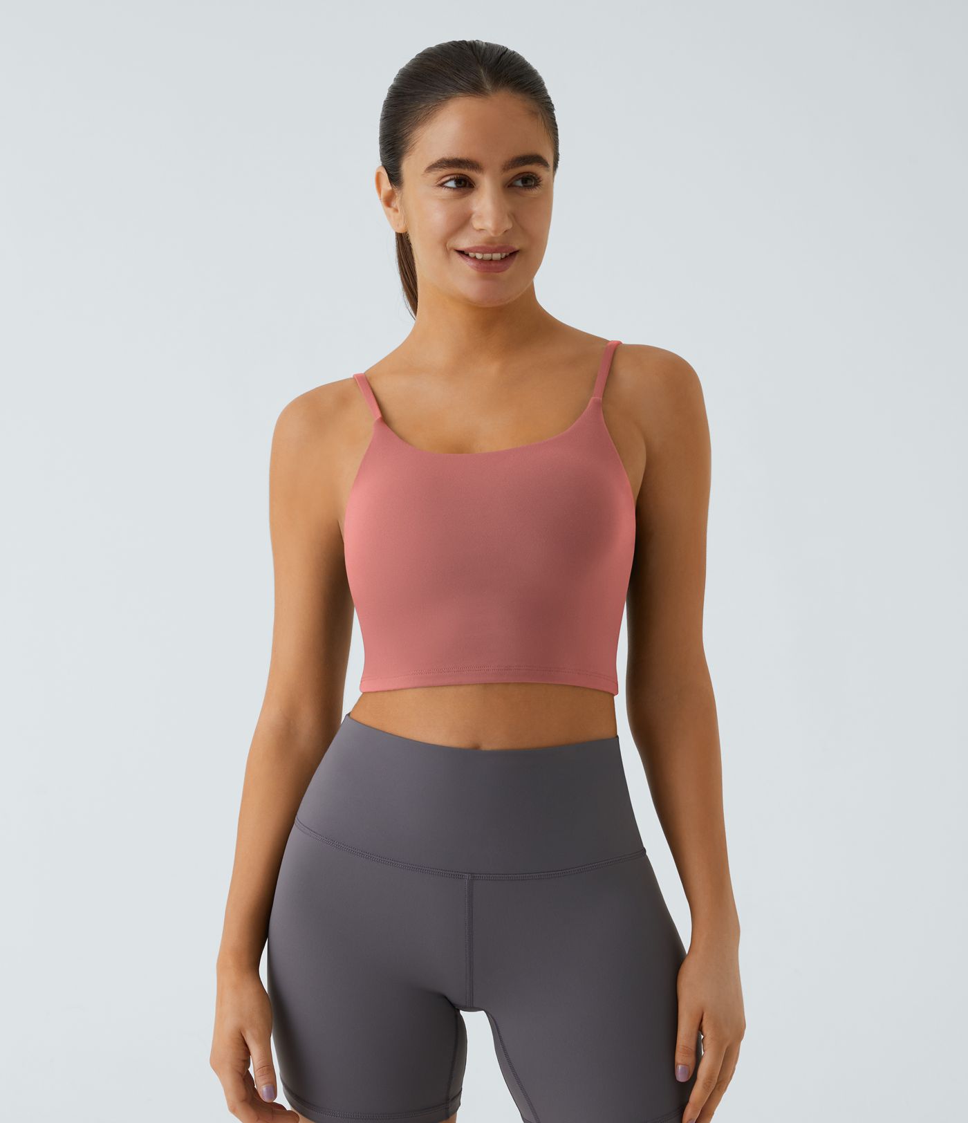 Basic Padded Workout Cropped Tank Vest Top A-C Cups