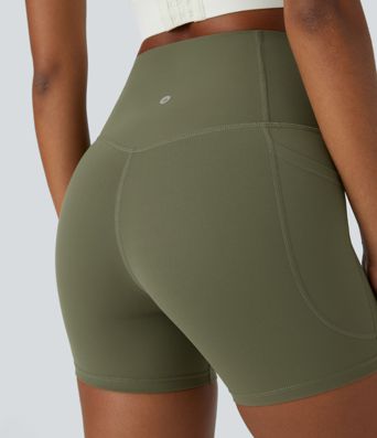 Halara UltraSculpt™ High Waisted Tummy Control Side Pocket Shaping Training Biker Shorts 5''