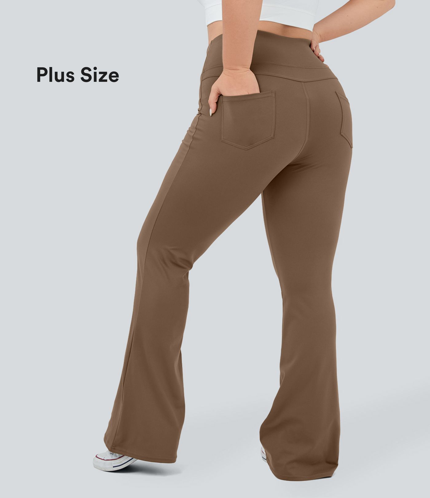 DayStretch High Waisted Pocket Flare Yoga Plus Size Leggings