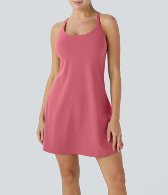 SoftlyZero™ Plush 2-in-1 Pocket Mini Active Dress D-F Cups