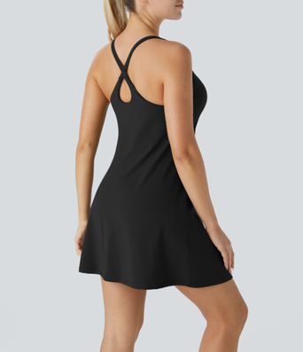 SoftlyZero™ Plush 2-in-1 Pocket Mini Active Dress D-F Cups