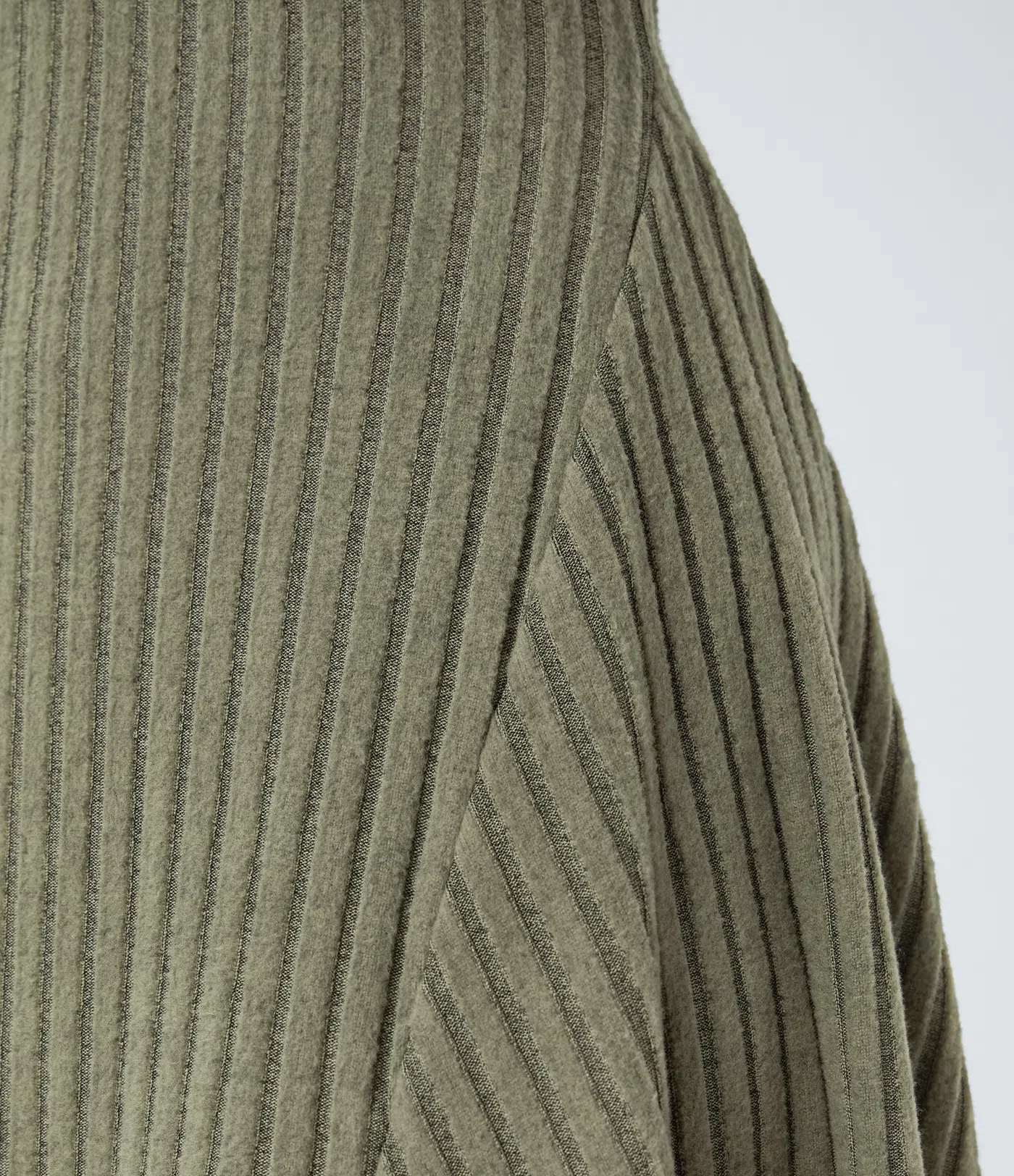 Ribbed Knit Stand Collar Long Sleeve Mini Casual Dress