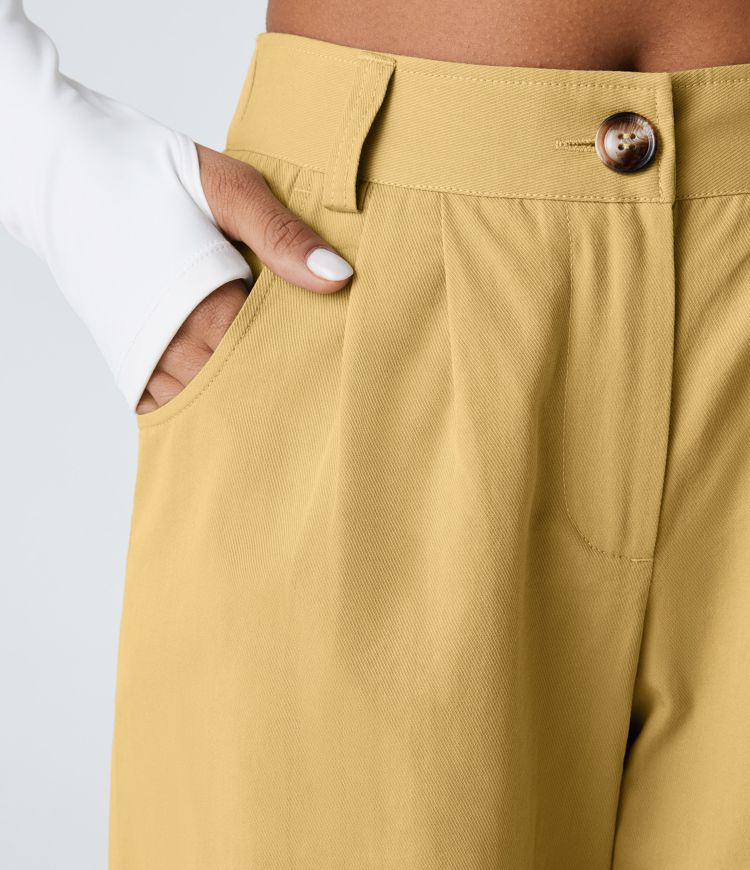 Jogging Coton Casual Mi-Hauteur Boutonnés Fermeture Éclair Poche Latérale  