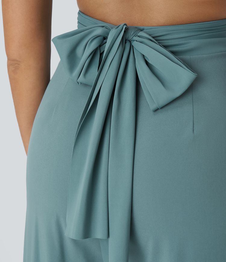 Mono Breezeful™ resort secado rápido cremallera invisible bolsillo lateral entrecruzado sin espalda