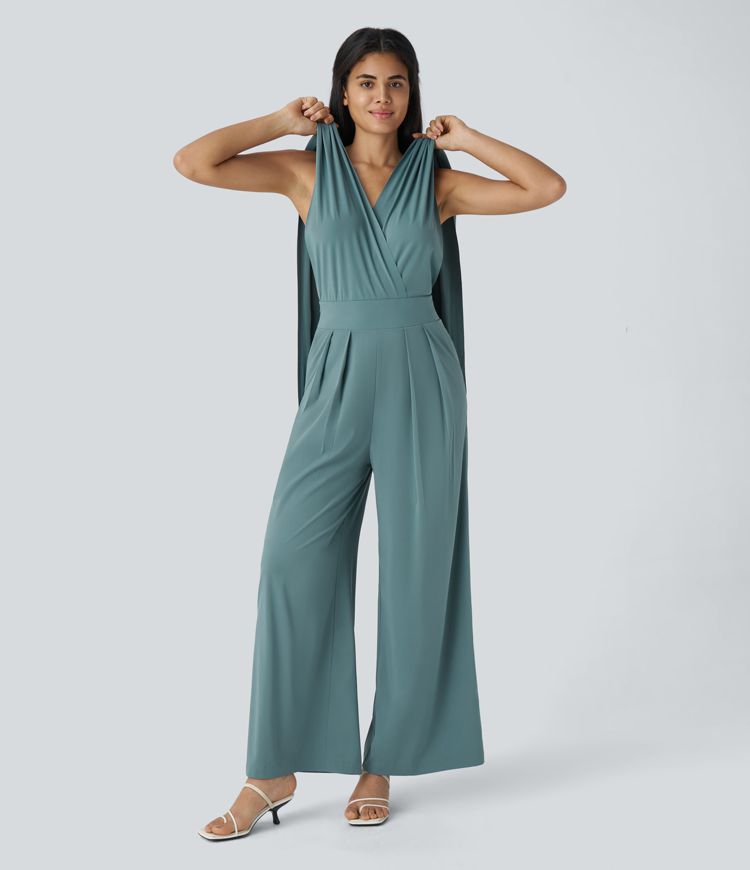 Mono Breezeful™ resort secado rápido cremallera invisible bolsillo lateral entrecruzado sin espalda