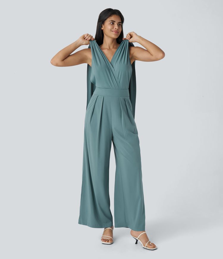 Mono Breezeful™ resort secado rápido cremallera invisible bolsillo lateral entrecruzado sin espalda