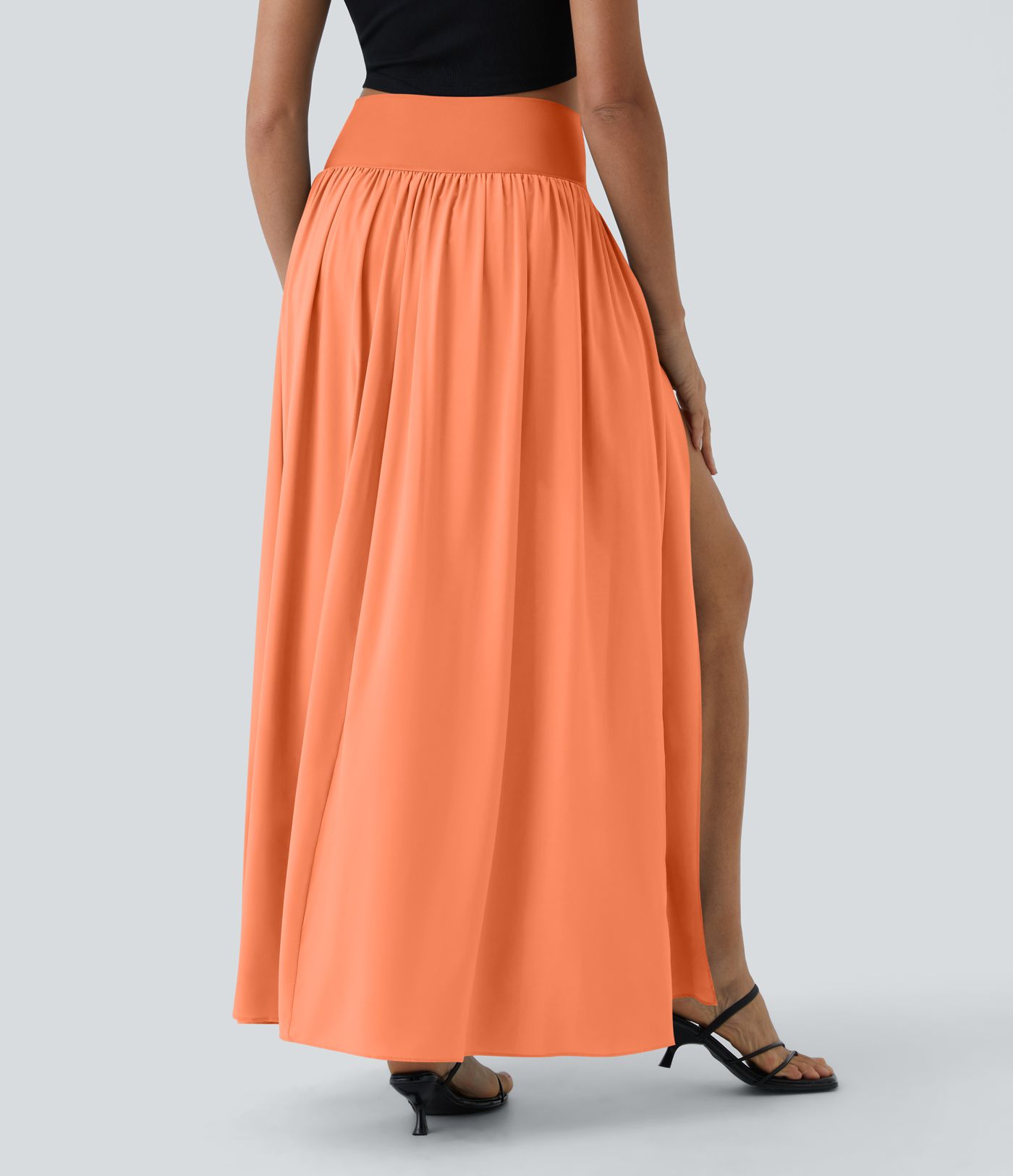Breezeful™ High Waisted Split 2-in-1 Flowy Quick Dry Maxi Casual Skirt