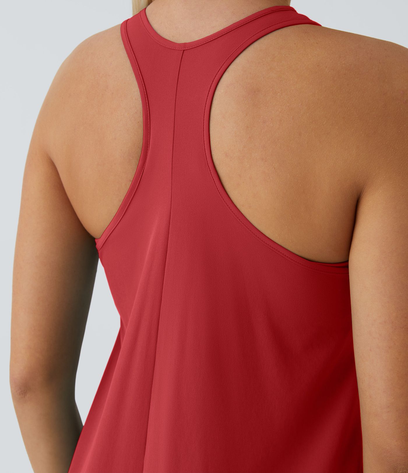 Breezeful™ Backless Racerback Side Pocket High Low Flowy Midi Quick Dry Casual Dress A-C Cups