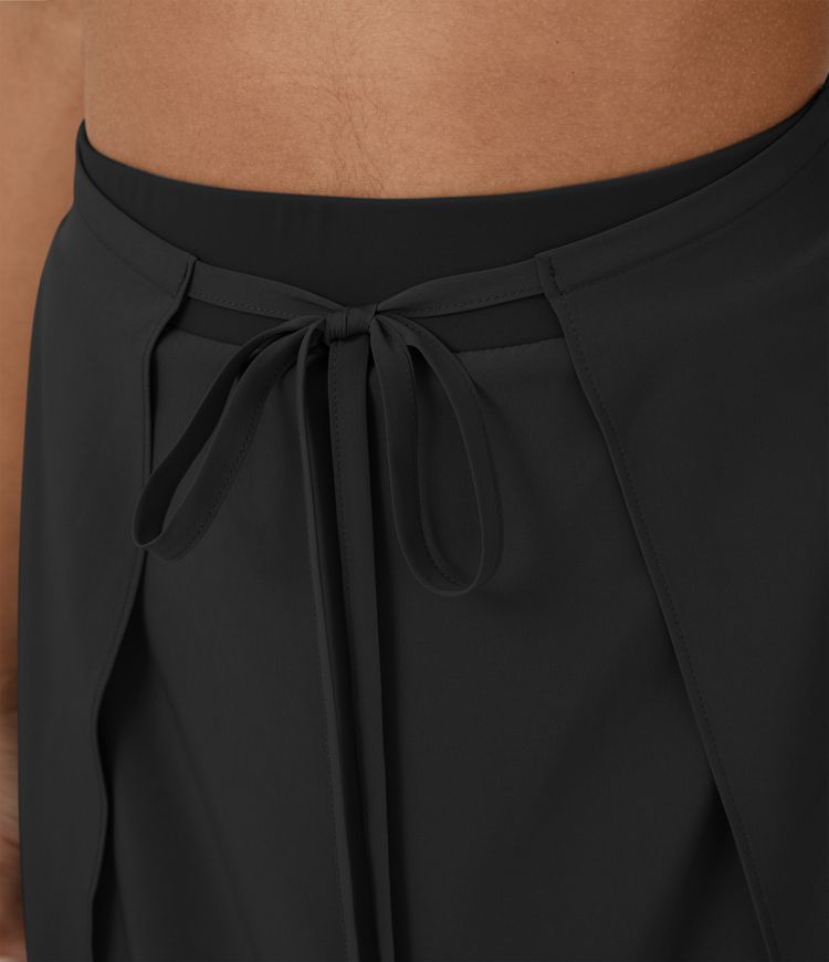 Breezeful™ High Waisted Tie Front Flowy 2-in-1 Maxi Quick Dry Casual Skirt