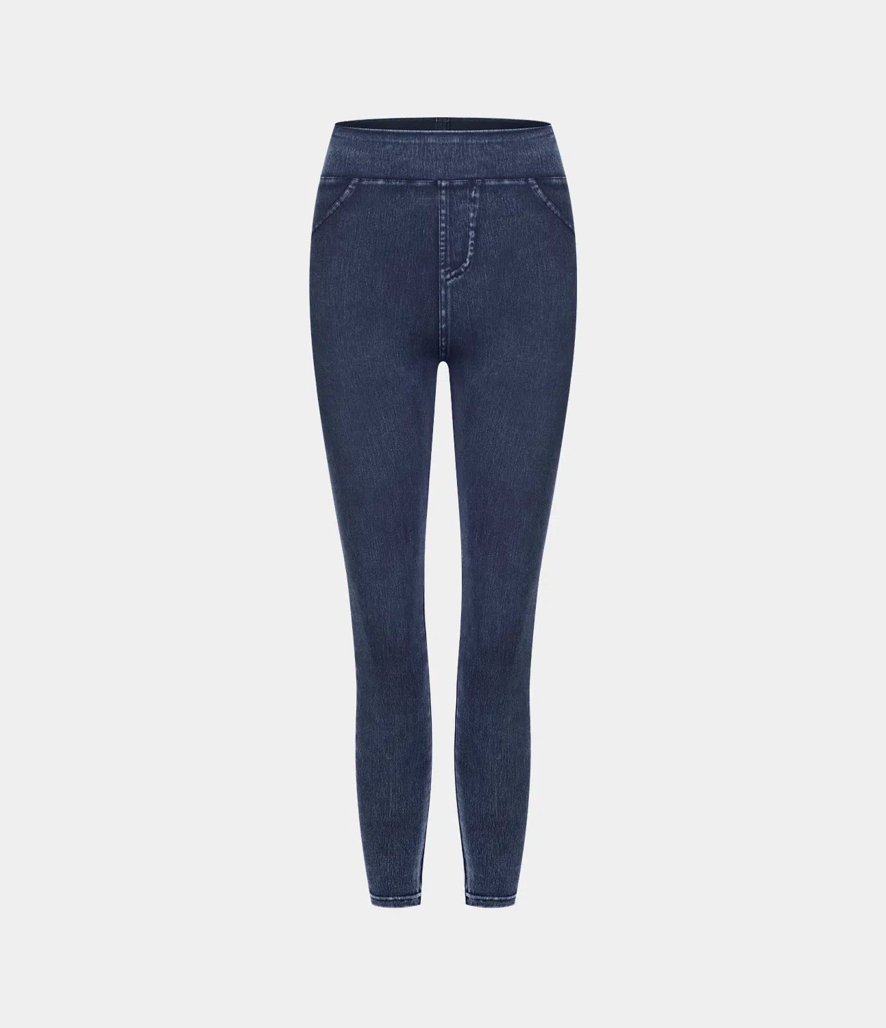 Halara Flex™ Jeans Jeggings aus elastischem Strick-Denim mit hohem Bund und Gesäßtaschen