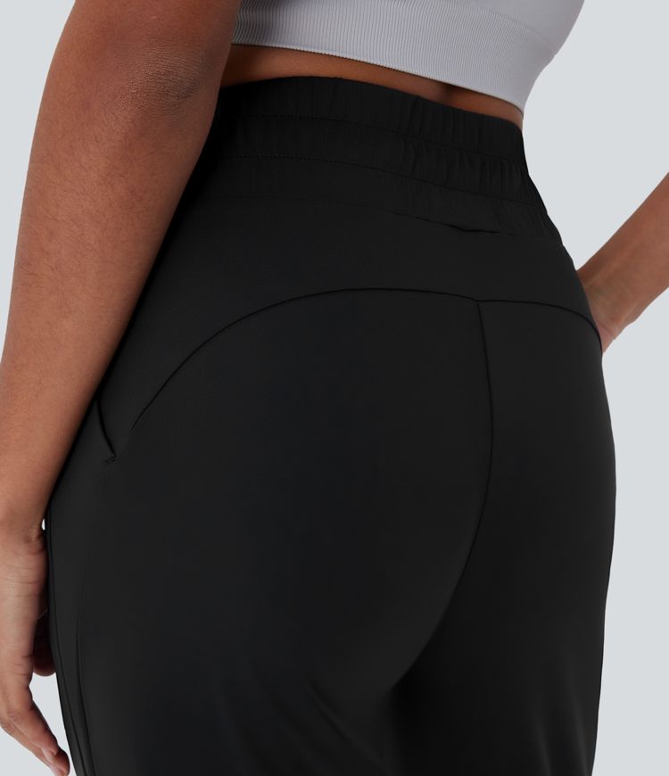 Joggers Softlyzero™ QuickDry correr secado rápido tiro alto bolsillo lateral malla contrastante