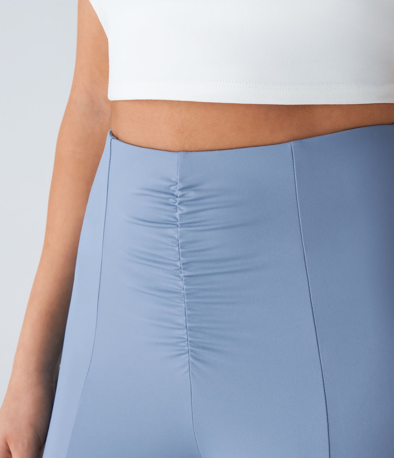 Softlyzero™ Airy 하이웨이스트 주름 장식 약간의 플레어 쿨 터치 요가 레깅스 