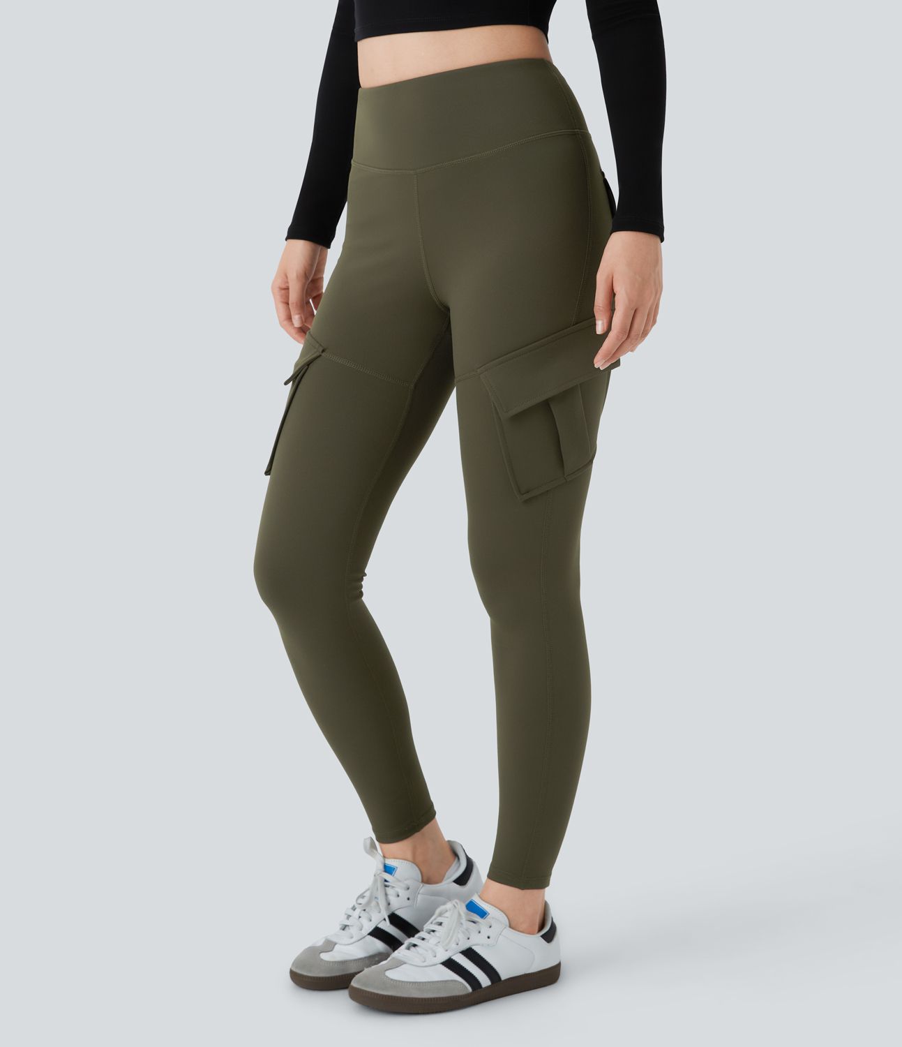 DayStretch High Waisted Cargo Pocket Skinny Yoga Leggings