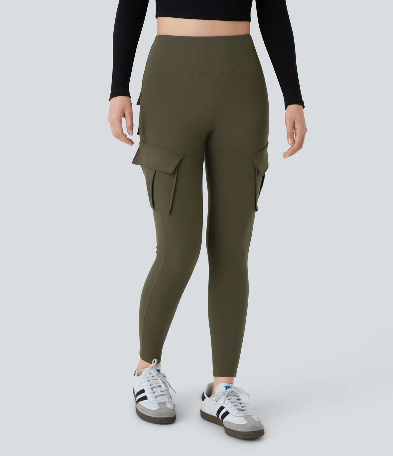 DayStretch High Waisted Cargo Pocket Skinny Yoga Leggings
