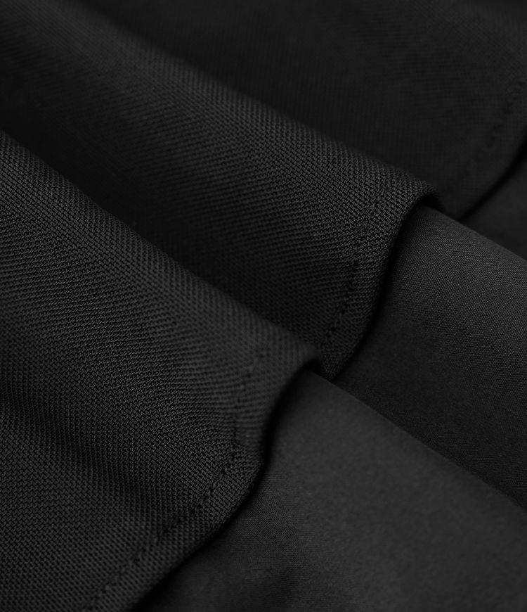 High Waisted Pocket Mesh Overlay Wide Leg Casual Pants