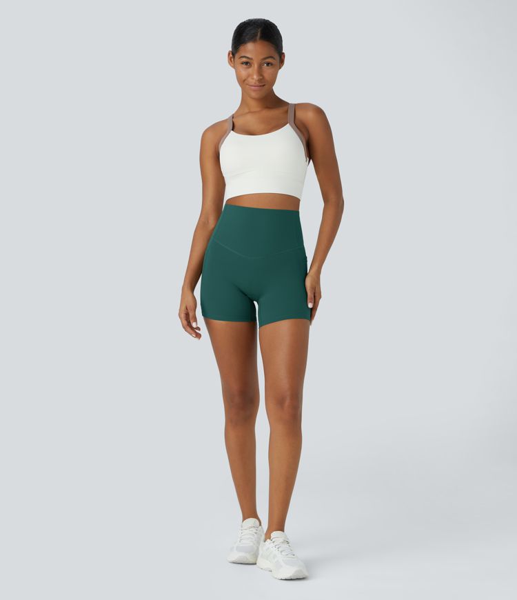 Halara UltraSculpt™ High Waisted Tummy Control Side Pocket Shaping Training Biker Shorts 5''