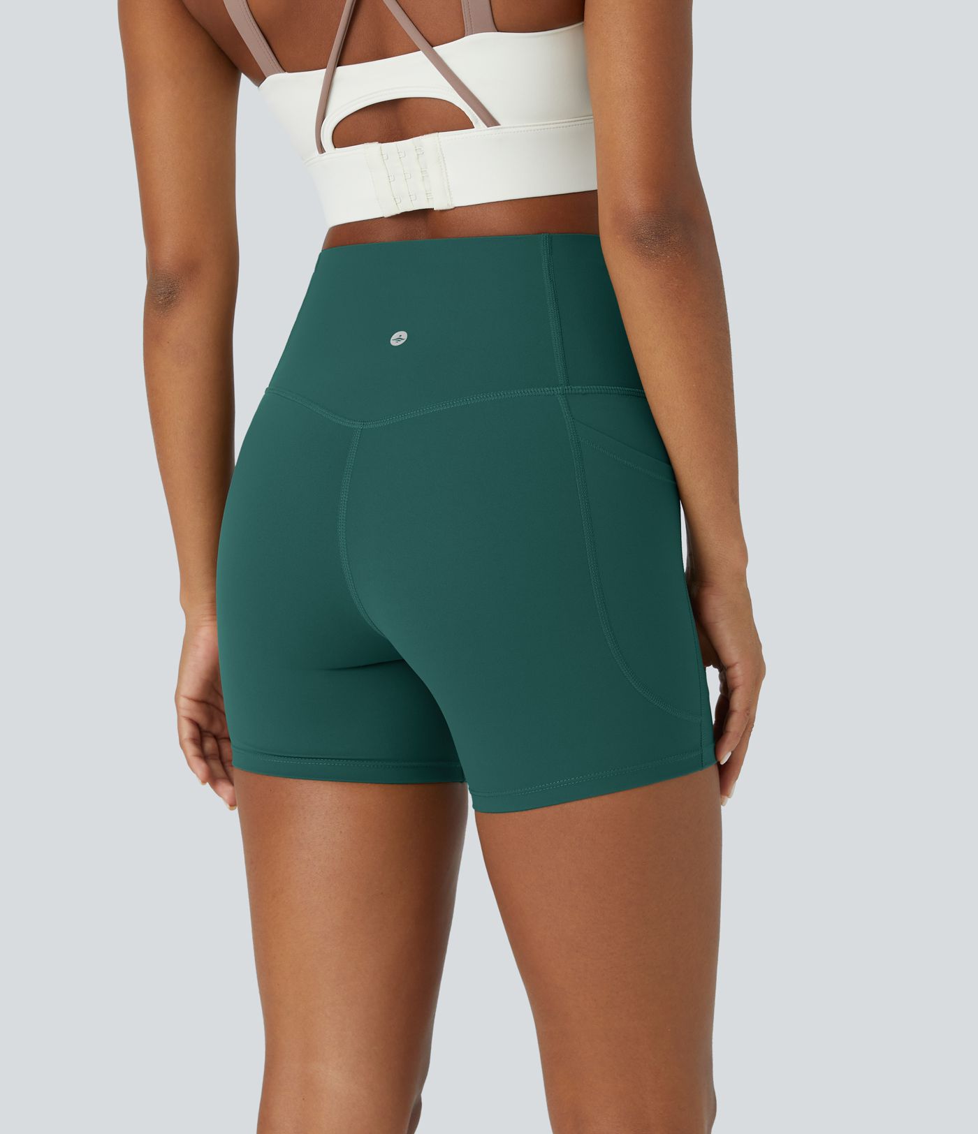 Halara UltraSculpt™ High Waisted Tummy Control Side Pocket Shaping Training Biker Shorts 5''