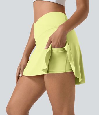 Jupe de tennis mini 2-en-1 Everyday Softlyzero™ Airy avec croisement, poche latérale et toucher frais-Lucide-UPF50+