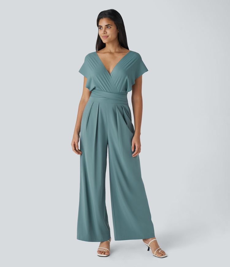 Mono Breezeful™ resort secado rápido cremallera invisible bolsillo lateral entrecruzado sin espalda