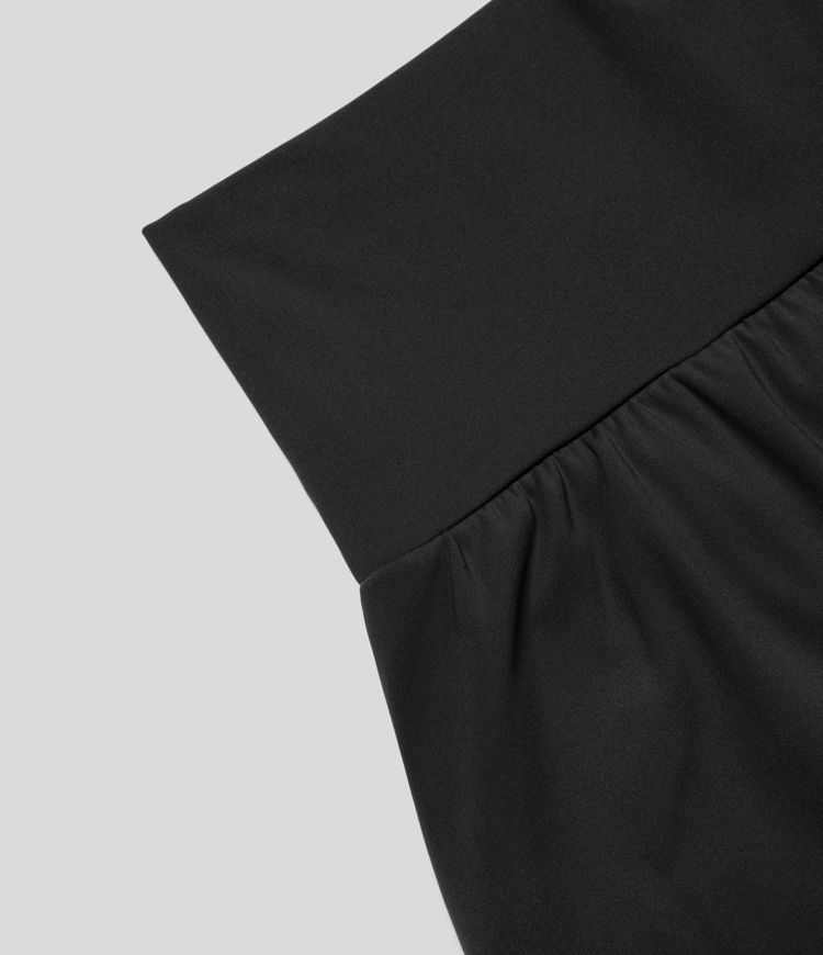 Super High Waisted Back Pocket & Side Hidden Pocket 2-in-1 Yoga Shorts 5''-Longer Length