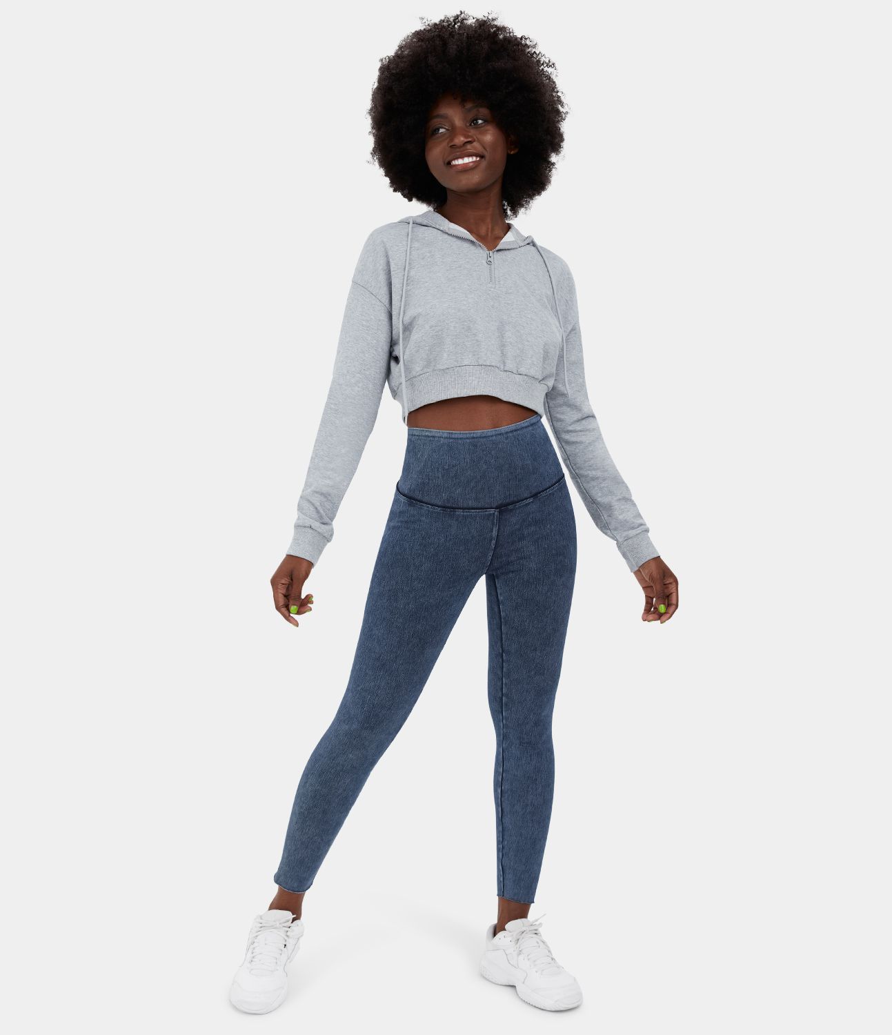 Halara Flex™ High Waist Stretch Knit Denim Casual Leggings