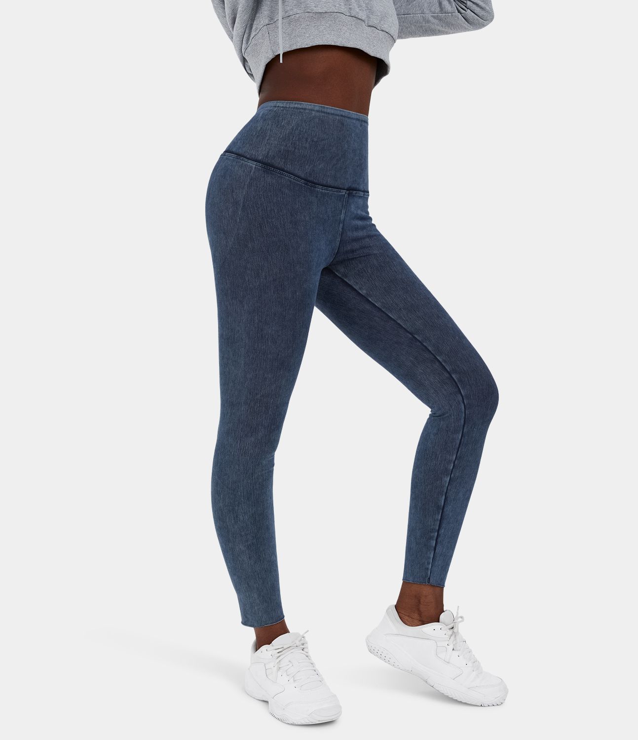 Halara Flex™ High Waist Stretch Knit Denim Casual Leggings