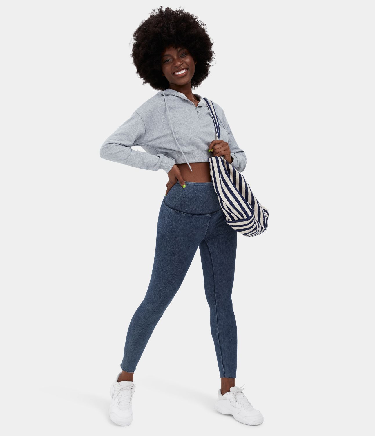 Halara Flex™ High Waist Stretch Knit Denim Casual Leggings